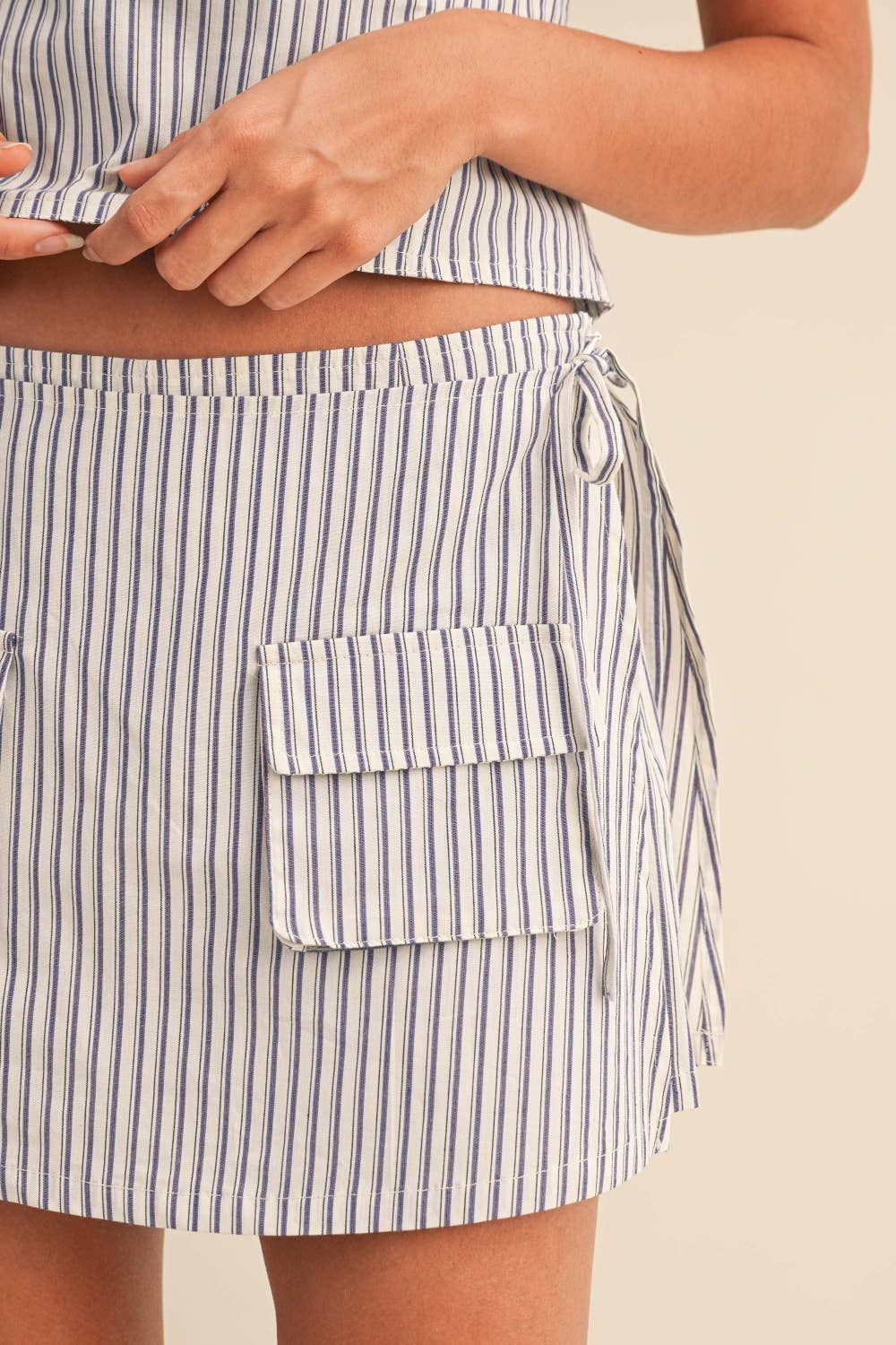 OPEN BACK TOP WITH STRAP AND SKORT SET