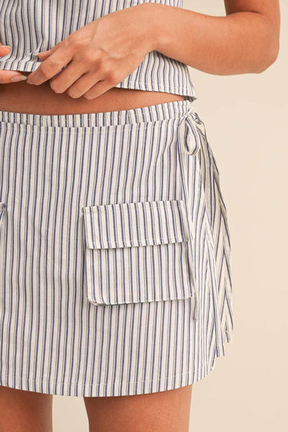 OPEN BACK TOP WITH STRAP AND SKORT SET