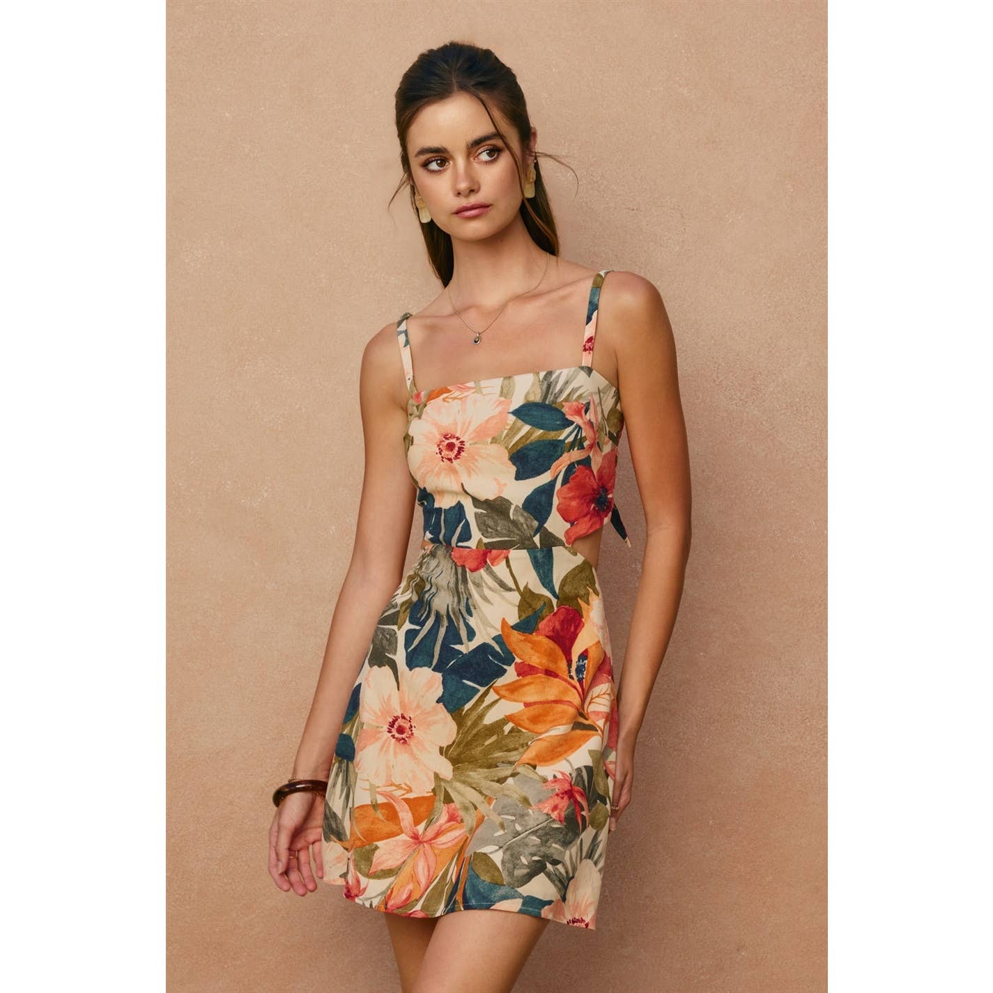 Countryside Bird Cutout Mini Dress