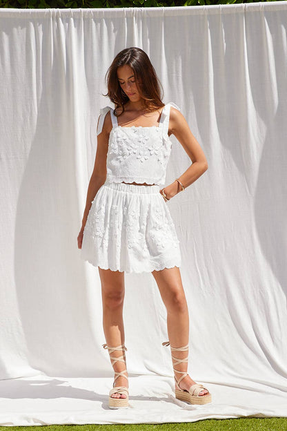 Embroidery Skirt Set