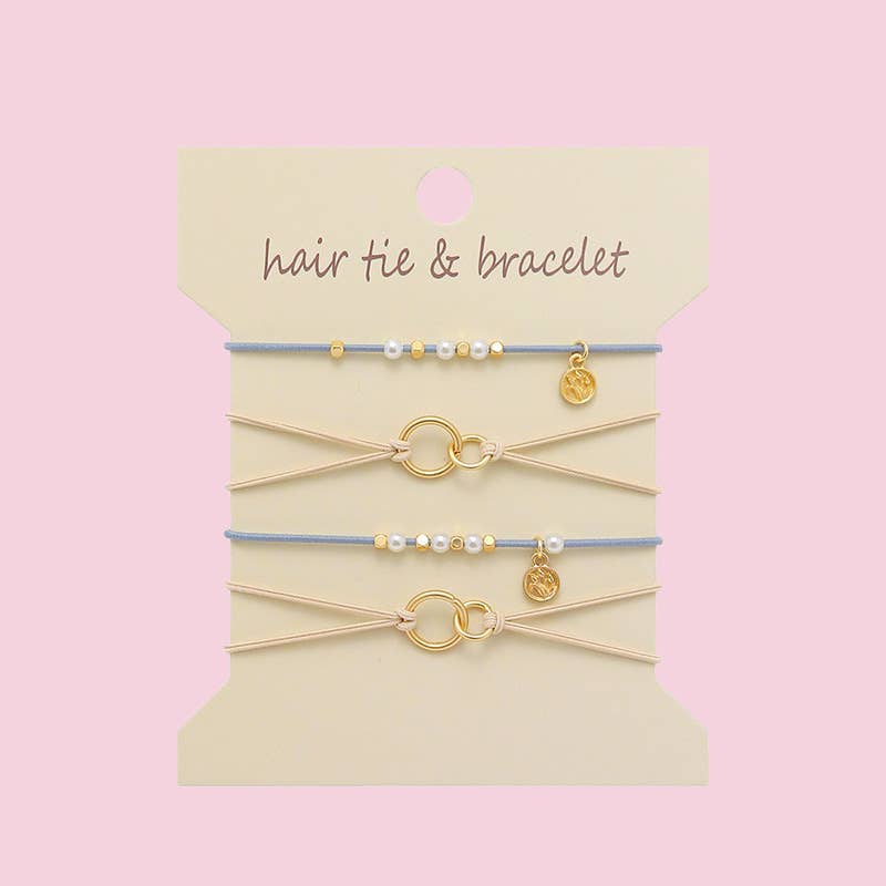 Boho 2-in-1 Hair Tie & Bracelet Set