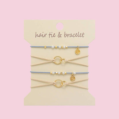 Boho 2-in-1 Hair Tie & Bracelet Set