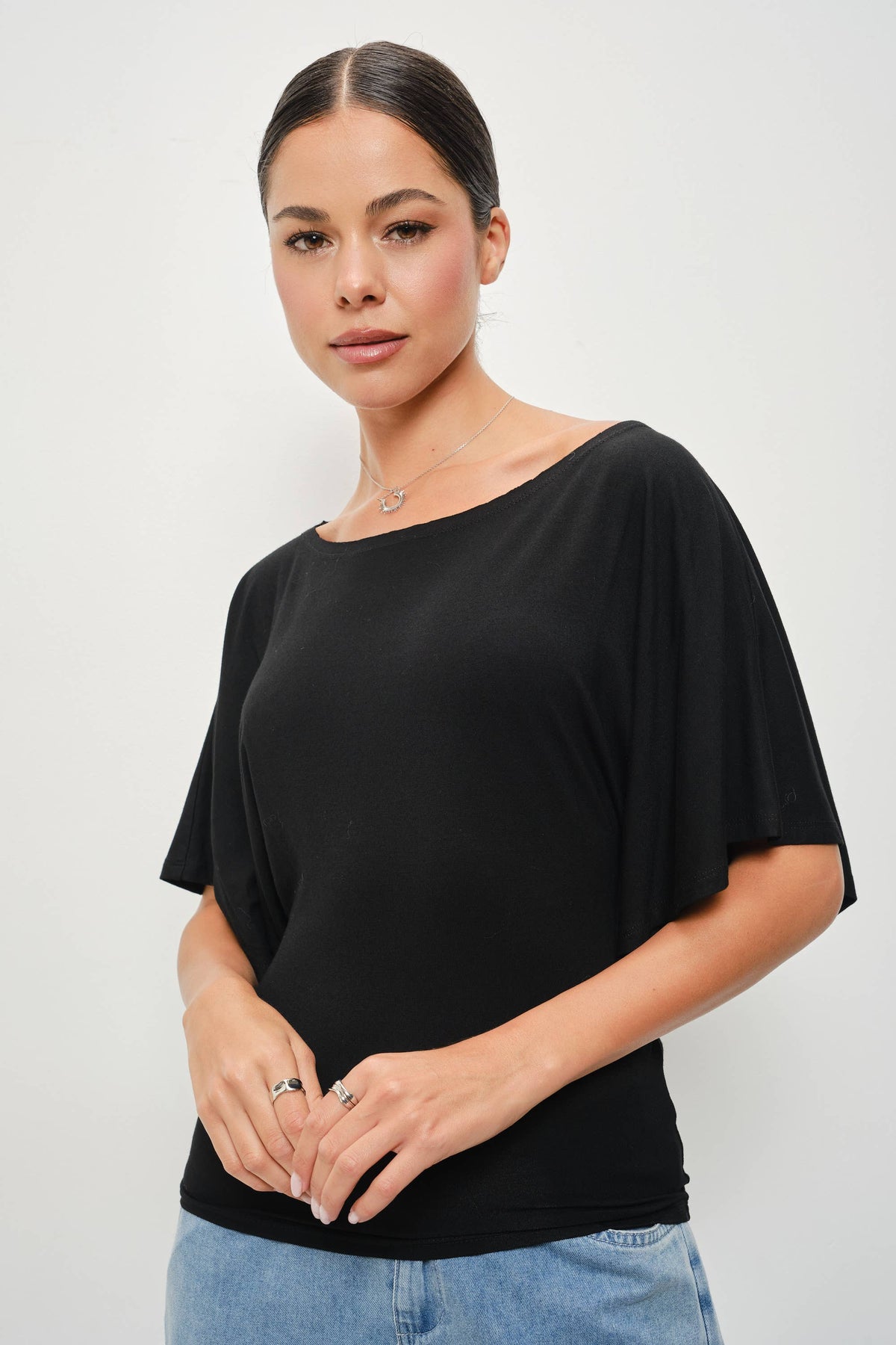 LANA BOAT NECK TIE BACK KNIT TOP