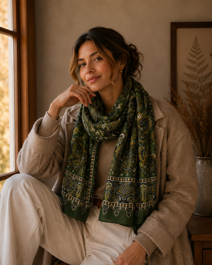 Printed bandana scarf
