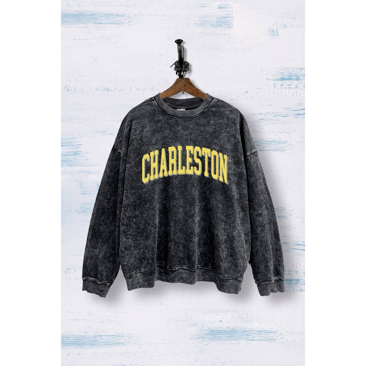 Charleston Collegiate Typography Mineral Wash Sweatshirt