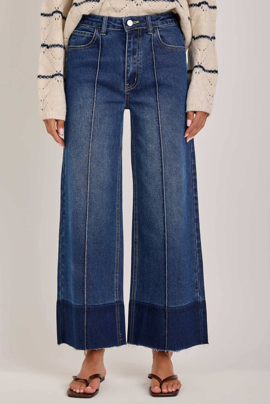 MID RISE WIDE LEG DENIM JEANS FRONT SEAM_JLB80128-01