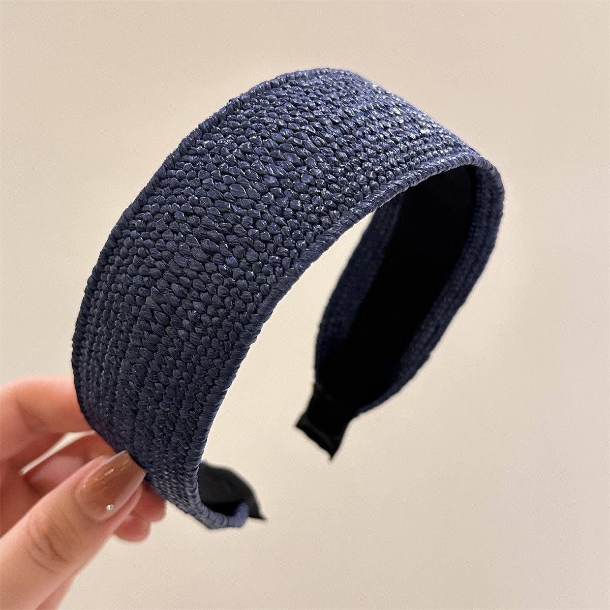 Minimalsit Straw Woven Beach Wide Headband