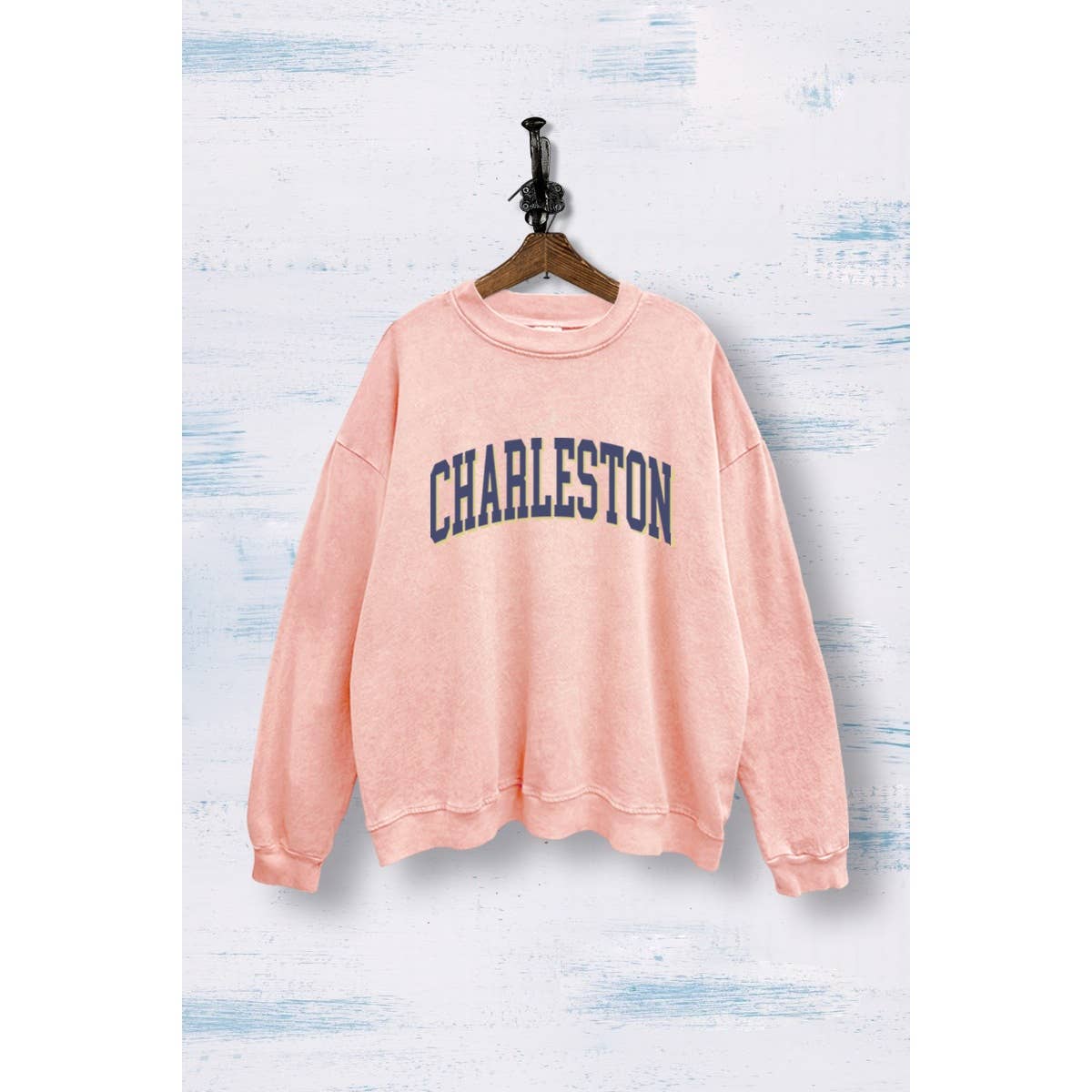 Charleston Collegiate Typography Mineral Wash Sweatshirt