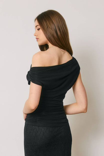 One Shoulder Ruched Top
