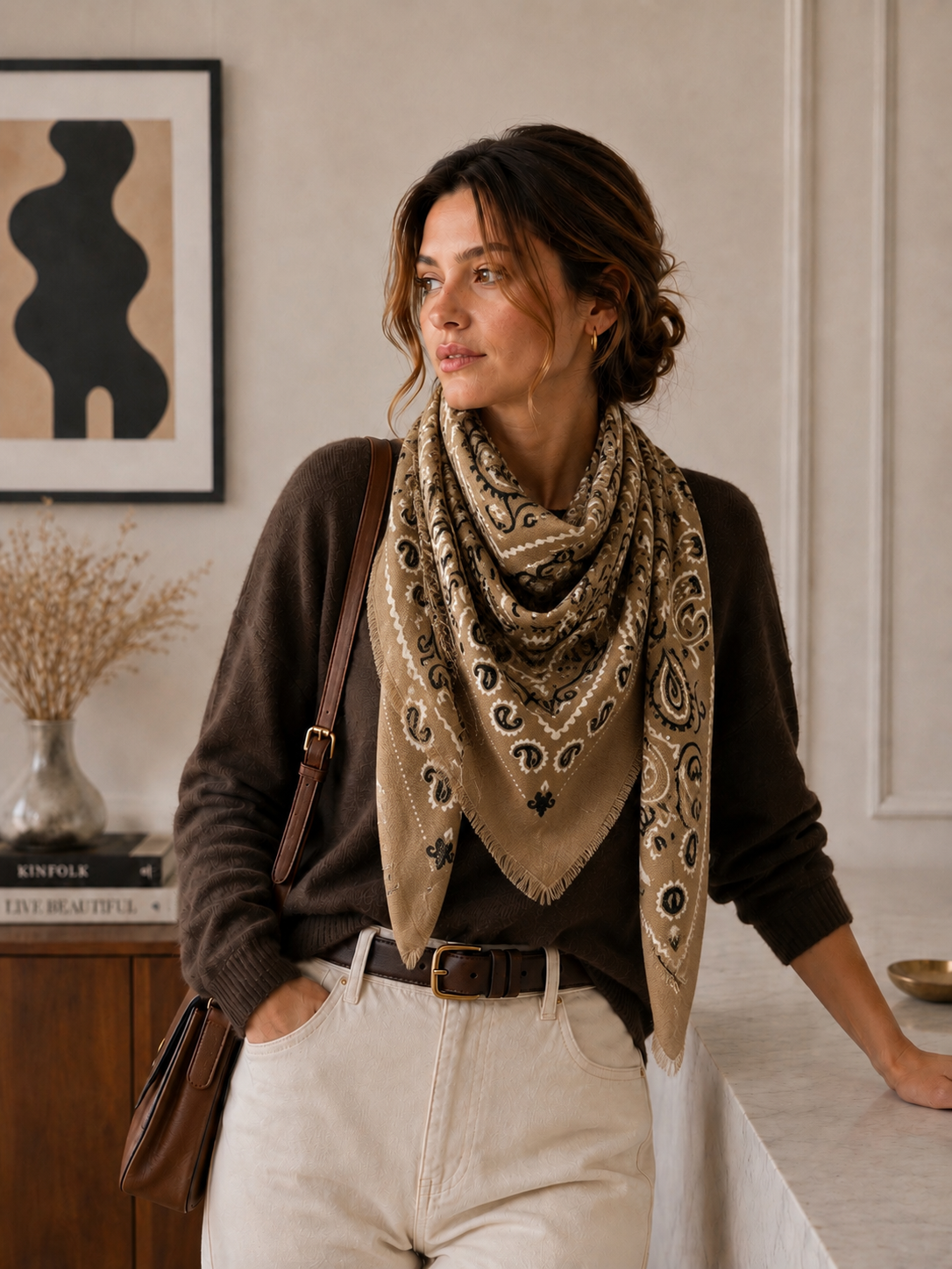 Large Woolen Square Bandana