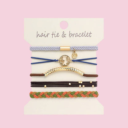 Boho 2-in-1 Hair Tie & Bracelet Set