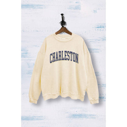 Charleston Collegiate Typography Mineral Wash Sweatshirt
