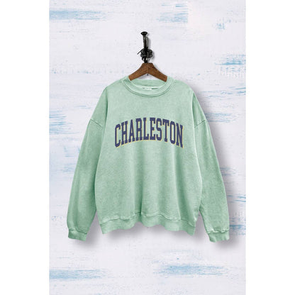 Charleston Collegiate Typography Mineral Wash Sweatshirt