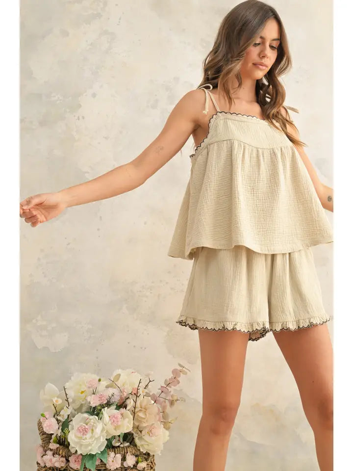 Scallop Edge A-Line Top