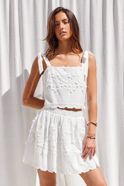 Embroidery Skirt Set