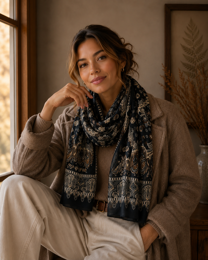Printed bandana scarf