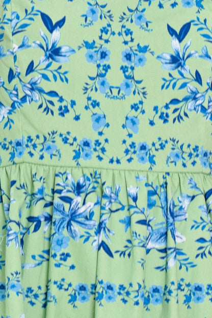 A printed woven mini dress