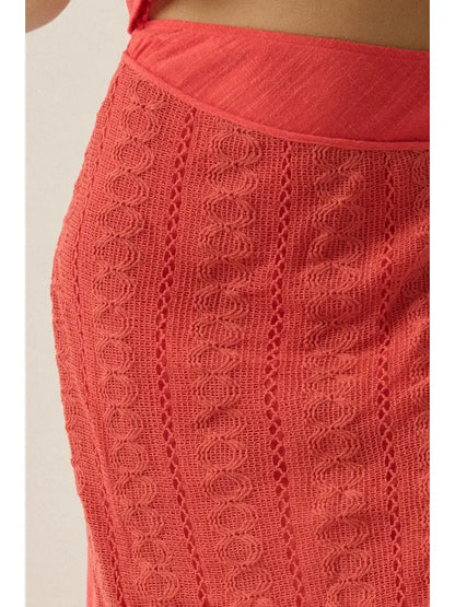 Crochet Lace Wrapped Maxi Skirt