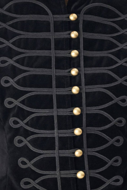 A velvet military style vest