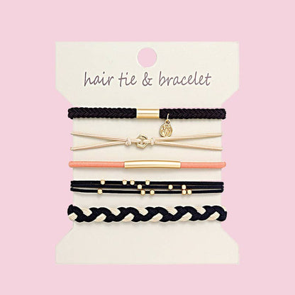 Boho 2-in-1 Hair Tie & Bracelet Set