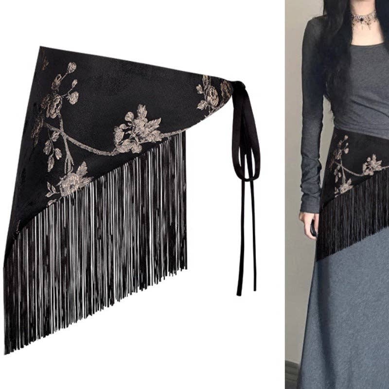 Bohemian Jacquard Triangle Waist Wrap Hip Scarf