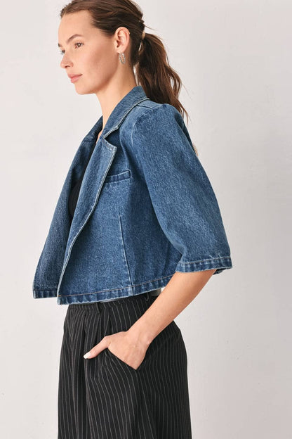 DENIM CROPPED JACKET