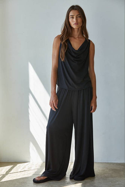 Sleeveless Cowl Neck Top