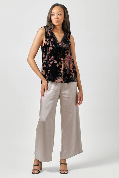 Burn-Out Velvet Blouse