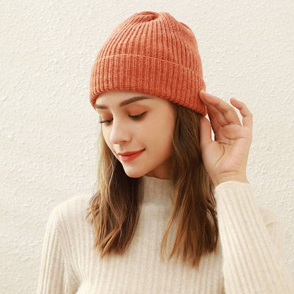 Casual Solid Color Knit Beanie Hat
