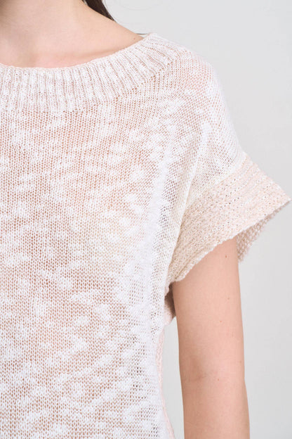 DROP SHOULDER OVERLAP SIDE SEAM KNIT TOP