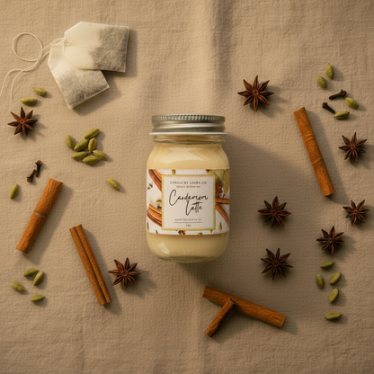 2 oz Mini Mason Cardamom Latte Soy Jar Candle