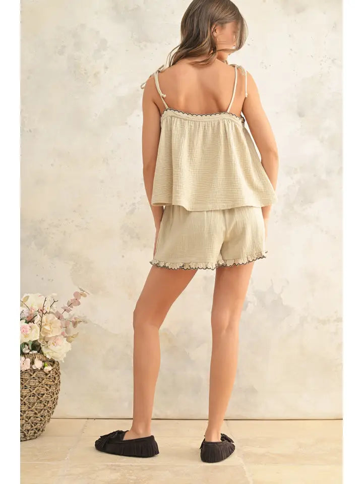 Scalloped Edge Shorts