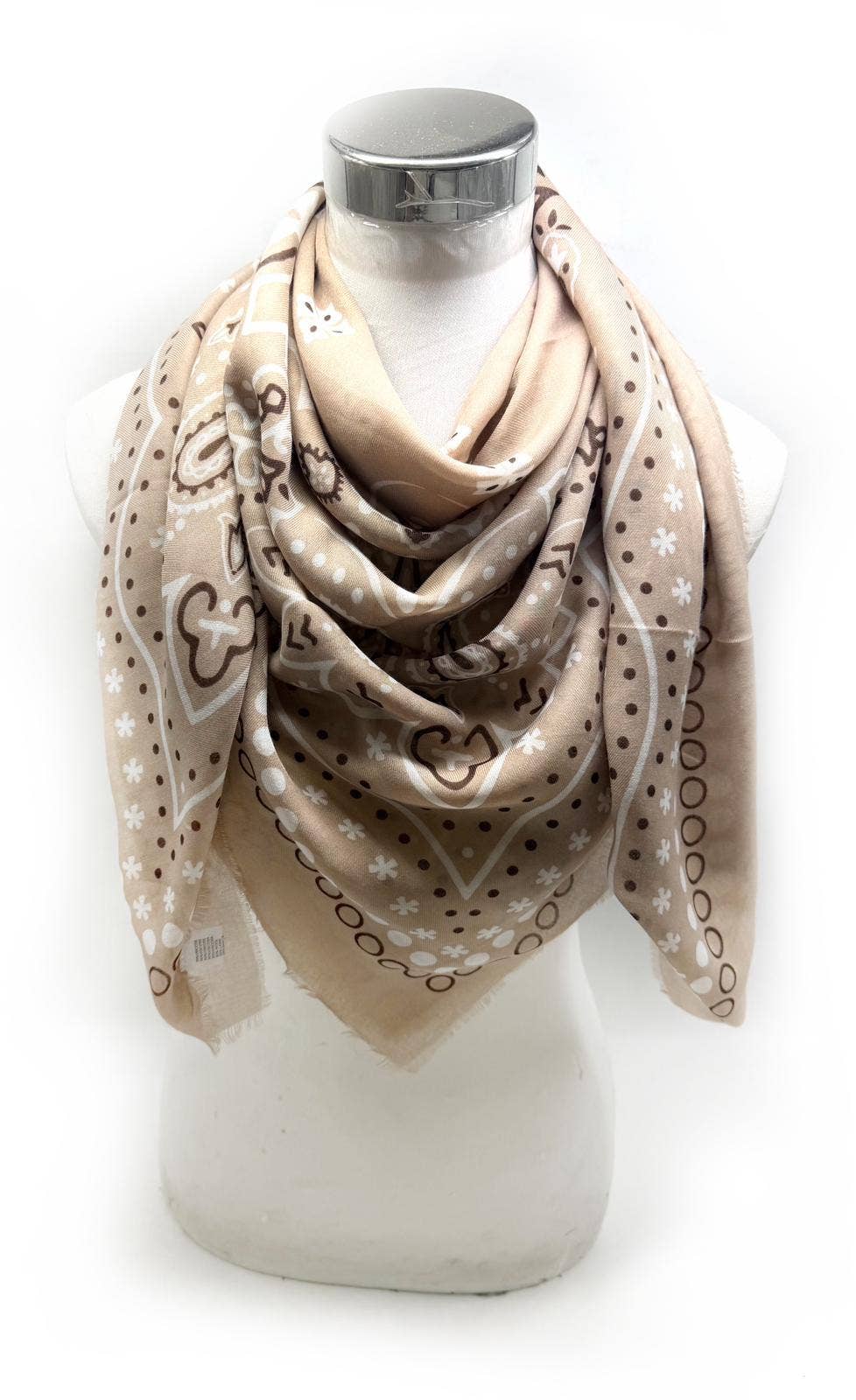 Large square scarf bandana pattern