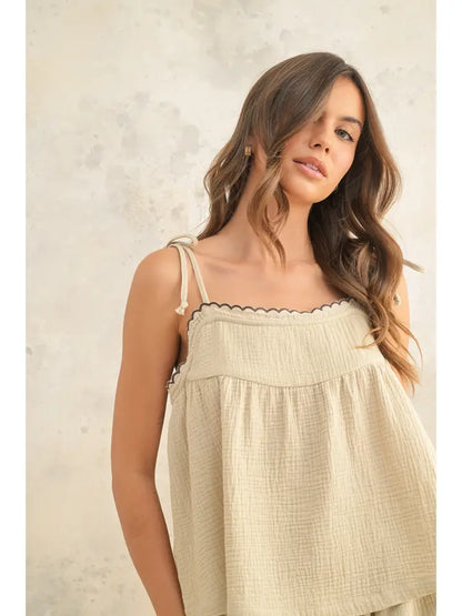 Scallop Edge A-Line Top