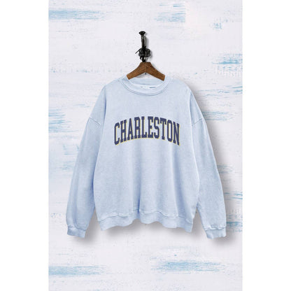 Charleston Collegiate Typography Mineral Wash Sweatshirt