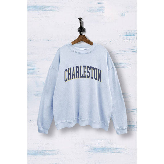 Charleston Collegiate Typography Mineral Wash Sweatshirt