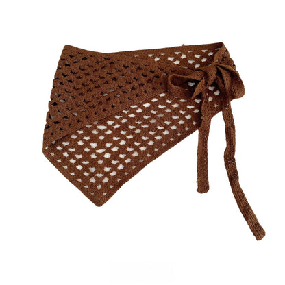 Trendy Solid Color Lace Hollow Scarf
