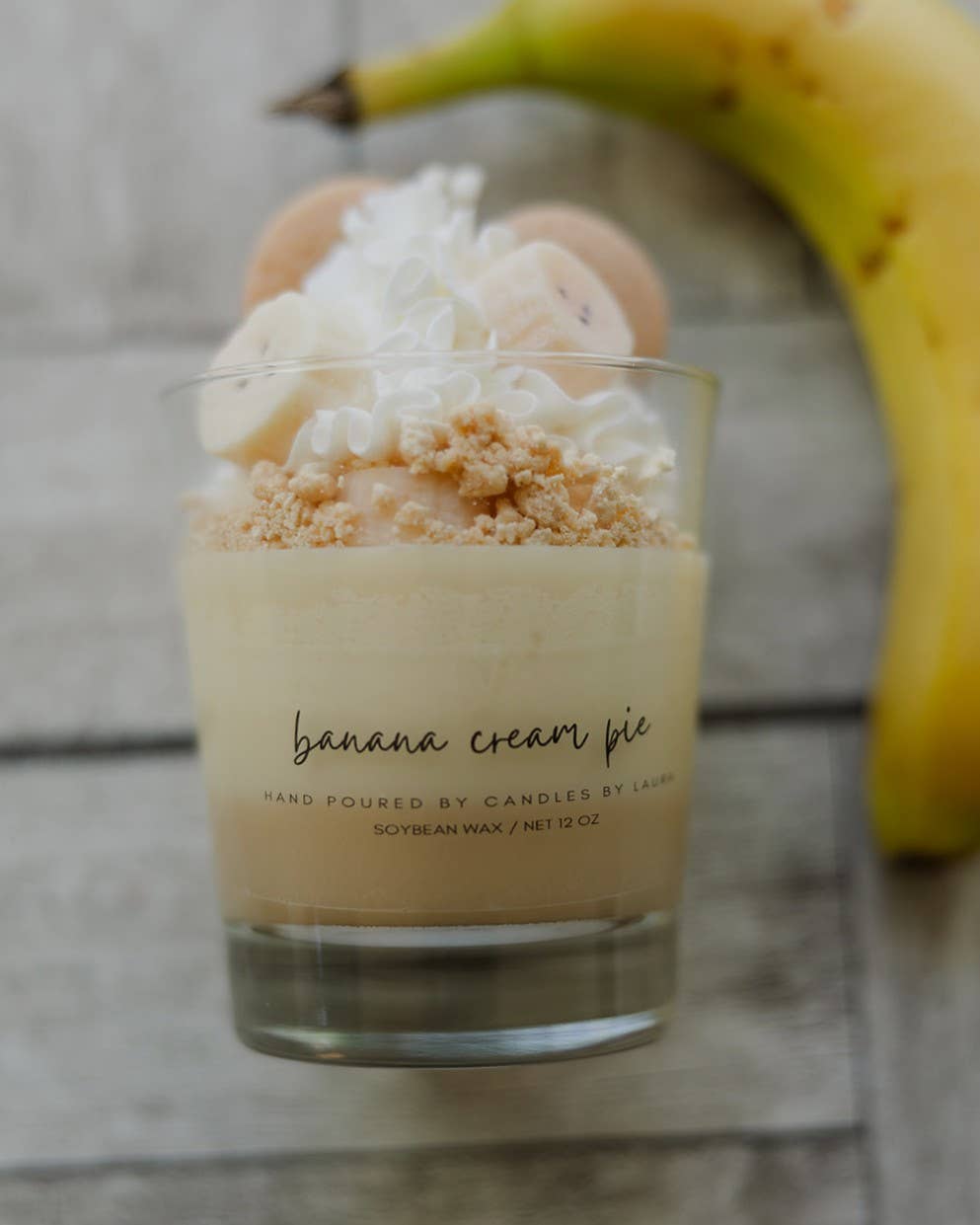 Dessert Candle Banana Cream Pie Soy Tumbler