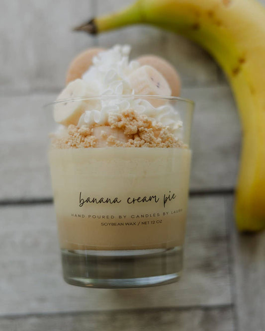 Dessert Candle Banana Cream Pie Soy Tumbler