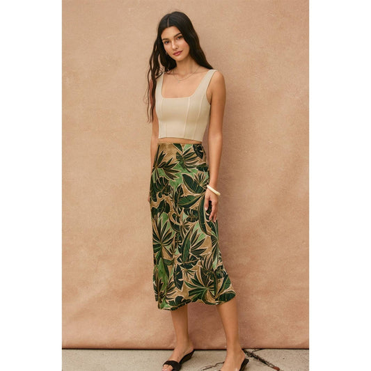 Phangan Island A-Line Midi Skirt