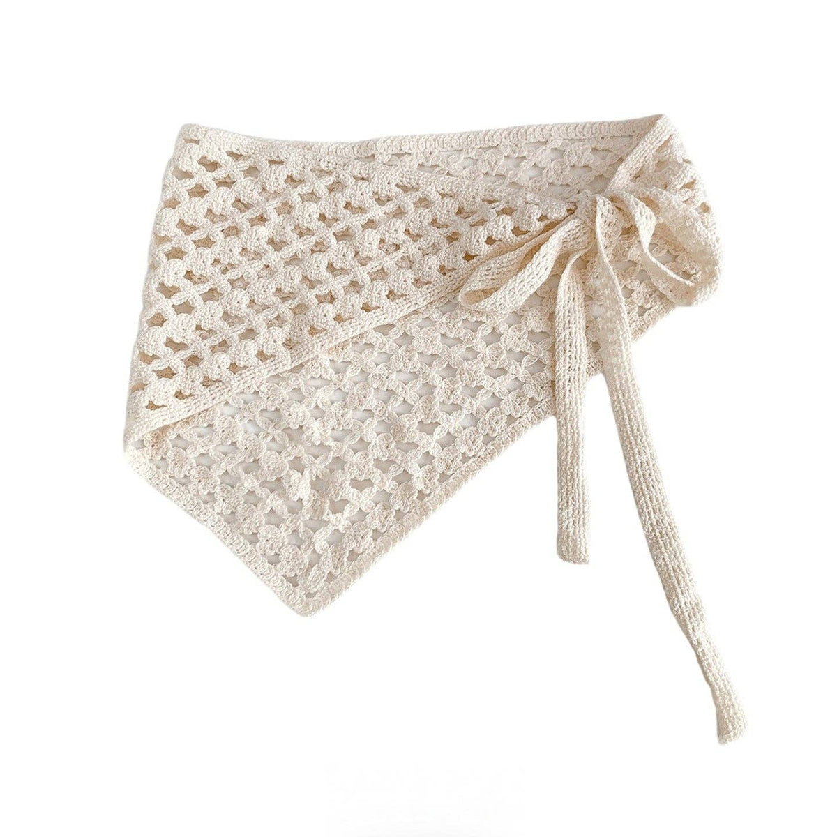 Trendy Solid Color Lace Hollow Scarf
