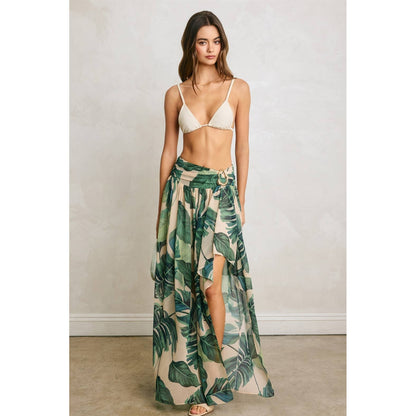 Hidden Oasis Metal Trim Maxi Skirt