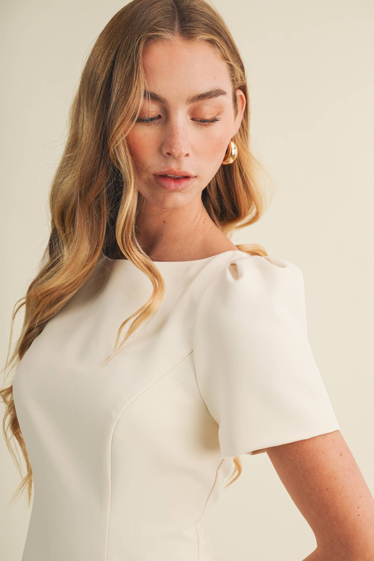 Boatneck Princess-Seam A-Line Dress