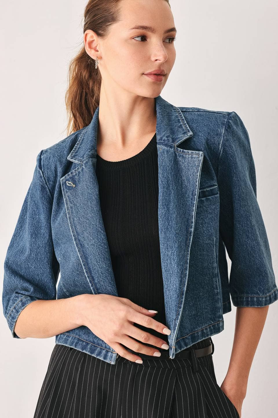 DENIM CROPPED JACKET