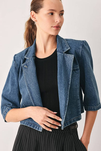 DENIM CROPPED JACKET