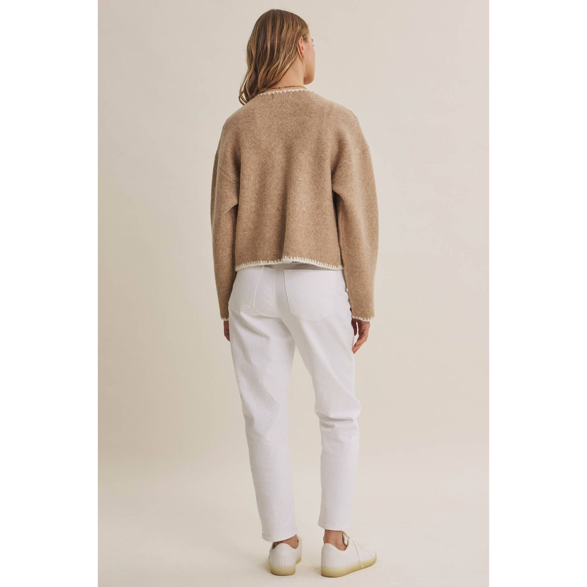CRISP AIR SOFT BRUSH WOOL BLEND SWEATER CARDIGAN JACKET