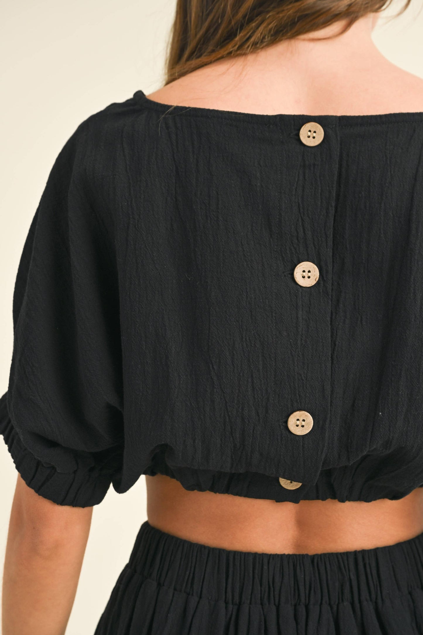 MMT998   BOAT NECK SHORT TOP