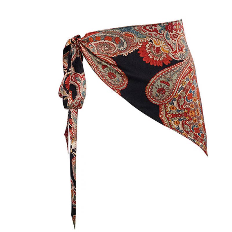 Bohemian Jacquard Triangle Waist Wrap Hip Scarf