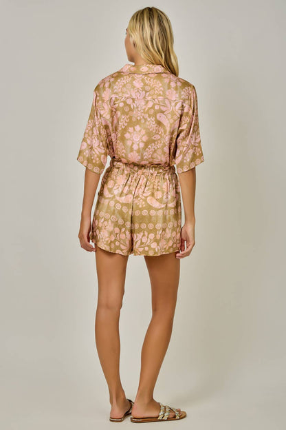 Botanical Tribal Print Shorts