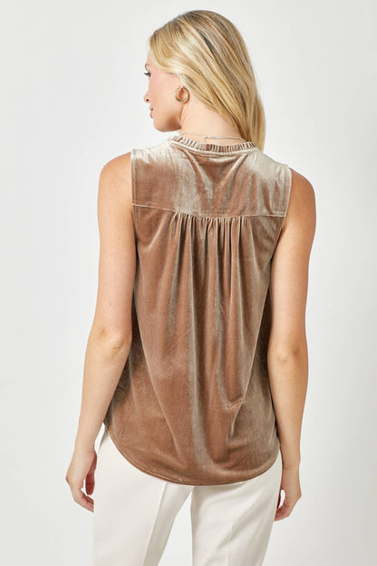 Burn-Out Velvet Blouse